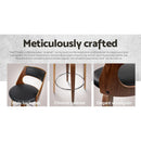 Artiss 4x Bar Stools Swivel Leather Chair 76cm-10