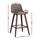 Artiss Bar Stools Kitchen Counter Barstools Leather Wooden Chairs x2-4