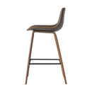 Artiss Bar Stools Kitchen Counter Barstools Leather Wooden Chairs x2-8