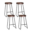 Artiss 4x Bar Stools Tractor Seat 75cm Black-8