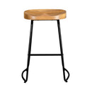 Artiss 4x Bar Stools Tractor Seat 65cm Wooden-6