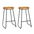 Artiss 2x Bar Stools Tractor Seat 75cm Wooden-15