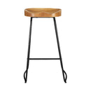 Artiss 4x Bar Stools Tractor Seat 75cm Wooden-5