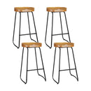 Artiss 4x Bar Stools Tractor Seat 75cm Wooden-15