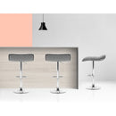 Artiss 2x Bar Stools Linen Padded Gas Lift-11