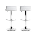 Artiss 2x Bar Stools Adjustable Gas Lift Chairs White-5