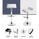 Artiss 2x Bar Stools Adjustable Gas Lift Chairs White-9