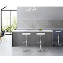 Artiss 2x Bar Stools Adjustable Gas Lift Chairs White-11