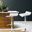 Artiss 2x Bar Stools Adjustable Gas Lift Chairs White-14