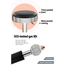 Artiss 4x Bar Stools Leather Padded Gas Lift Silver-11