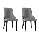 Artiss Dining Chairs Set of 2 Linen Fabric Grey-1