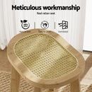 Artiss 2x Bar Stools Bamboo Rattan Stool Counter Chair Kitchen Barstools-4