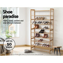 Artiss Shoe Rack Cabinet Bamboo 10-tier 50 Pairs-7