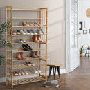 Artiss Shoe Rack Cabinet Bamboo 10-tier 50 Pairs-1