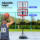 Everfit 2.6M Basketball Hoop Stand System Portable Kid-4