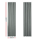 Artiss 2X Blockout Curtains Eyelet 140x230cm Grey Shine-2