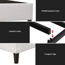 Artiss Bed Frame Double Size Metal Grey MASON-7