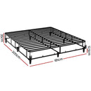 Artiss Bed Frame King Size Metal Grey MASON-3