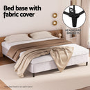 Artiss Bed Frame King Size Metal Grey MASON-5