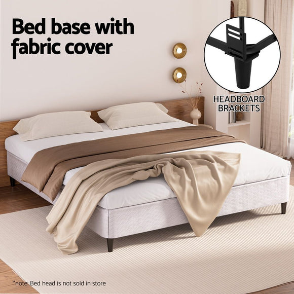 Artiss Bed Frame King Size Metal Grey MASON