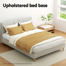 Artiss Bed Frame Queen Size Beige ZORA-5