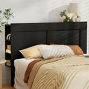 Artiss Bed Head Headboard Queen with Shelves - CABI Black-7