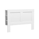 Artiss Bed Head Headboard Queen with Shelves - CABI White-1