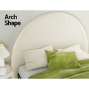 Artiss Bed Head Headboard Bed Frame Double Boucle - GREI White-4