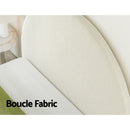 Artiss Bed Head Headboard Bed Frame Queen Boucle - GREI White-5