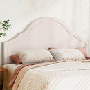 Artiss Bed Frame Bed Head Headboard King Velvet IRIS Beige-7