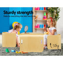 Keezi 3PCS Kids Table and Chairs Set Multifunctional Storage Desk-5