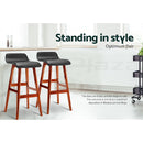 Artiss 4x Bar Stools Wooden Stool Black-5