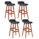 Artiss 4x Bar Stools Wooden Stool Black-7