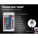 Artiss Cole LED Bed Frame PU Leather Gas Lift Storage - White Queen-6