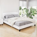 Artiss Neo Bed Frame PU Leather - White Double-1