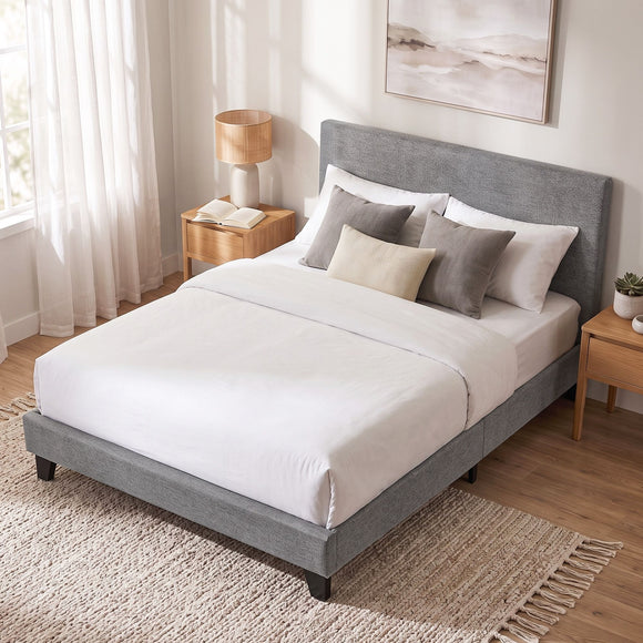 Artiss Neo Bed Frame Fabric - Grey Queen