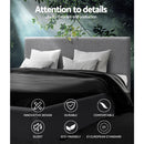 Artiss Bed Frame Queen Size Gas Lift Base -NINO Grey-4