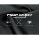 Artiss Pier Bed Frame Fabric - Charcoal King-6