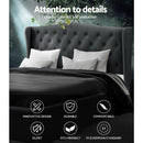 Artiss Pier Bed Frame Fabric - Charcoal King-4