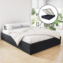Artiss Bed Frame Double Size Gas Lift Base Charcoal TOKI-8
