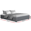 Artiss Bed Frame King Size Gas Lift Base Grey TOKI-2