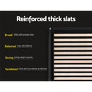 Artiss Bed Frame King Size Gas Lift Base Grey TOKI-5