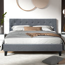Artiss Bed Frame Queen Size Grey VANKE-8
