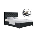 Artiss Bed Frame Double Size Gas Lift Charcoal VILA-2