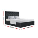 Artiss Bed Frame Double Size Gas Lift Charcoal VILA-4