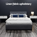 Artiss Bed Frame Double Size Gas Lift Charcoal VILA-9