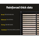 Artiss Vila Bed Frame Fabric Gas Lift Storage - Charcoal Queen-13