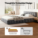 Artiss Double Size Bed Frame Plush Soft Headboard Velvet Platform Base for Modern Bedrooms Grey-5