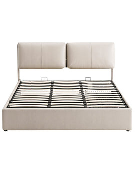 Artiss King Bed Frame Gas Lift Storage 3 Drawers Adjustable Headboard Platform Base - 0