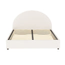 Artiss Bed Frame Gas Lift Strorage Beds Base Platform Boucle Fabric Queen ELLA-4